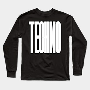 techno logo Long Sleeve T-Shirt